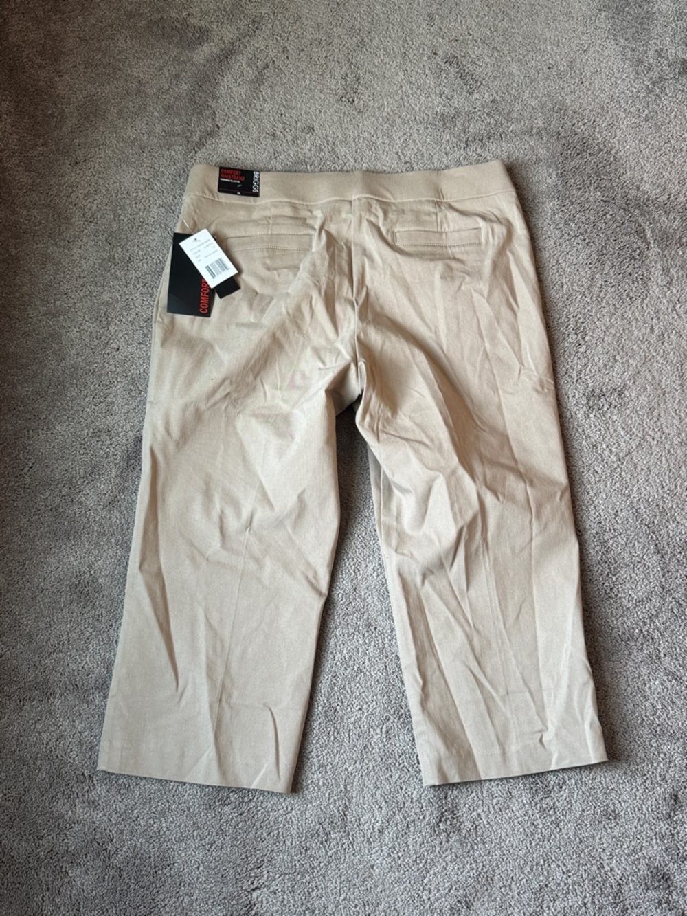 Briggs Khaki Comfort Waist Pull On Dress Pants SIZE 16 NWT - Picture 6 of 6
